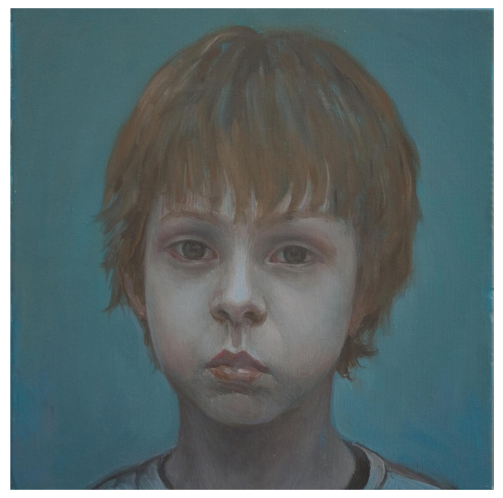 a boy in blue